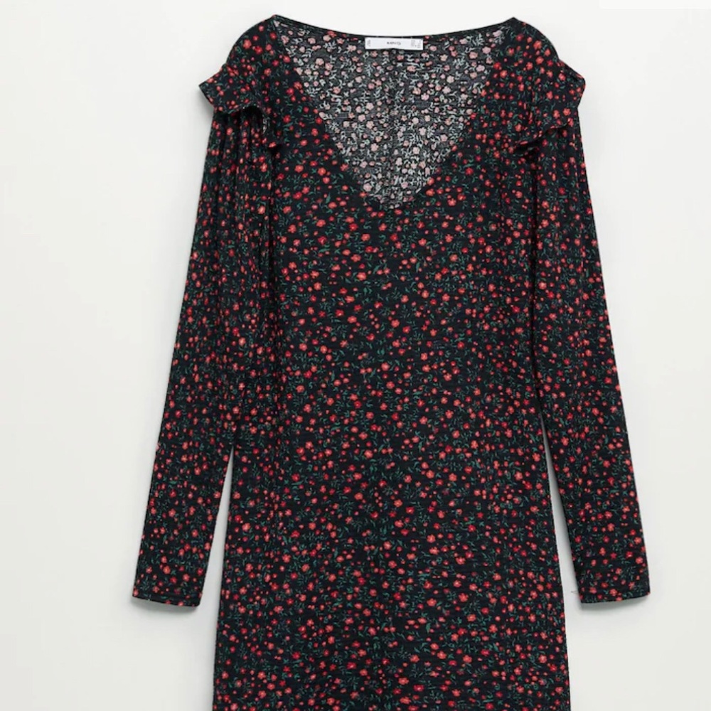 *NWT* Mango - Texture Printed Dress